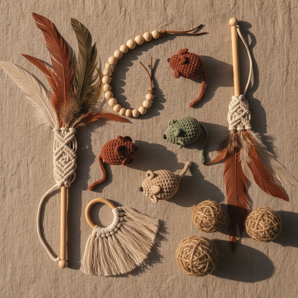 Selection of cat toys