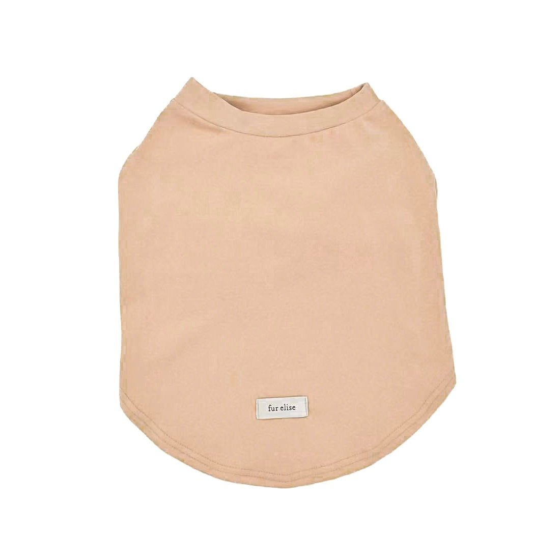 Fur Elise Spoiled Mock Neck Dog Shirt - Latte — back view