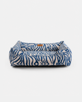 Chester & Lee - Velvet Sleeper Dog Bed Blue & White Animal Print