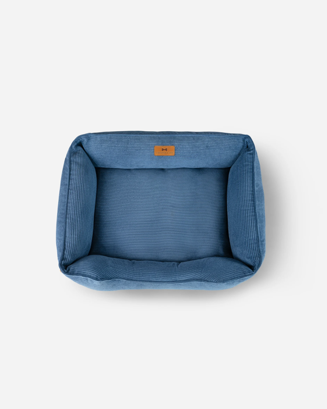 Chester & Lee - Fancy Corduroy Sleeper Dog Bed Blue