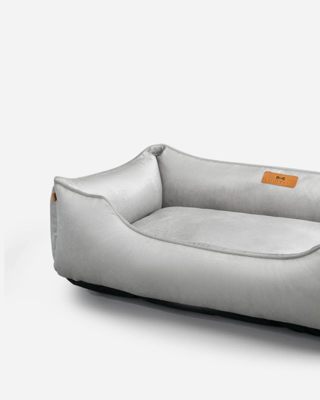 Chester & Lee - Classic Velvet Sleeper Dog Bed Gray