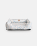 Chester & Lee - Velvet Sleeper Dog Bed Light Blue Zebra