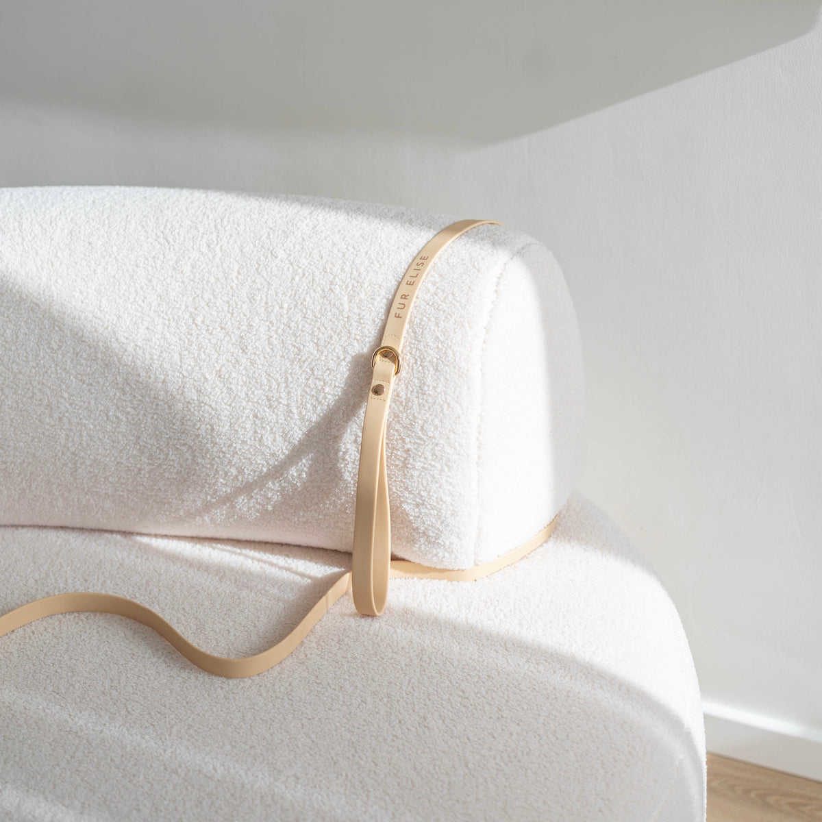 Fur Elise Dog Leash - Sand — leash in use