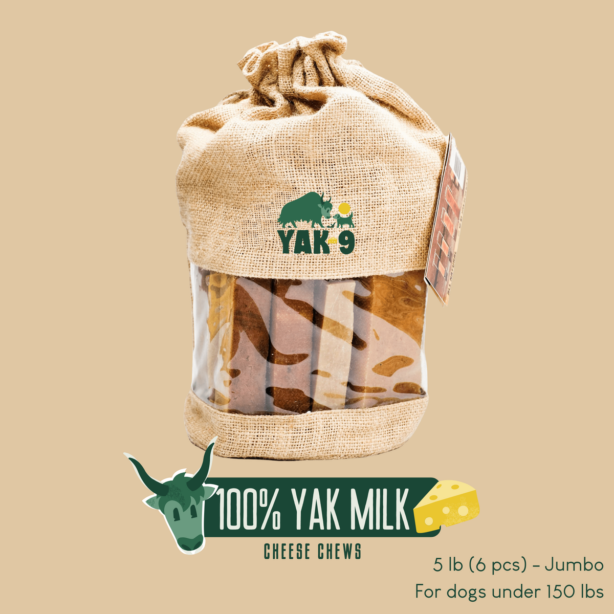 yak9 - 100% Yak Milk Chews for Dogs