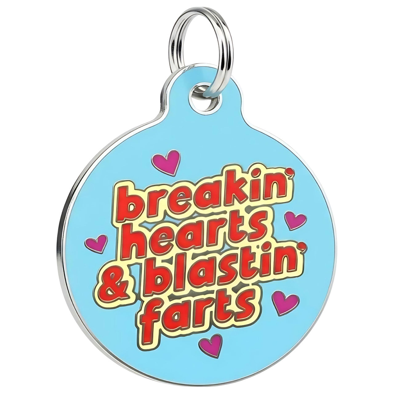 Bad Tags Breaking Hearts & Basting Farts - Enamel Dog Tag