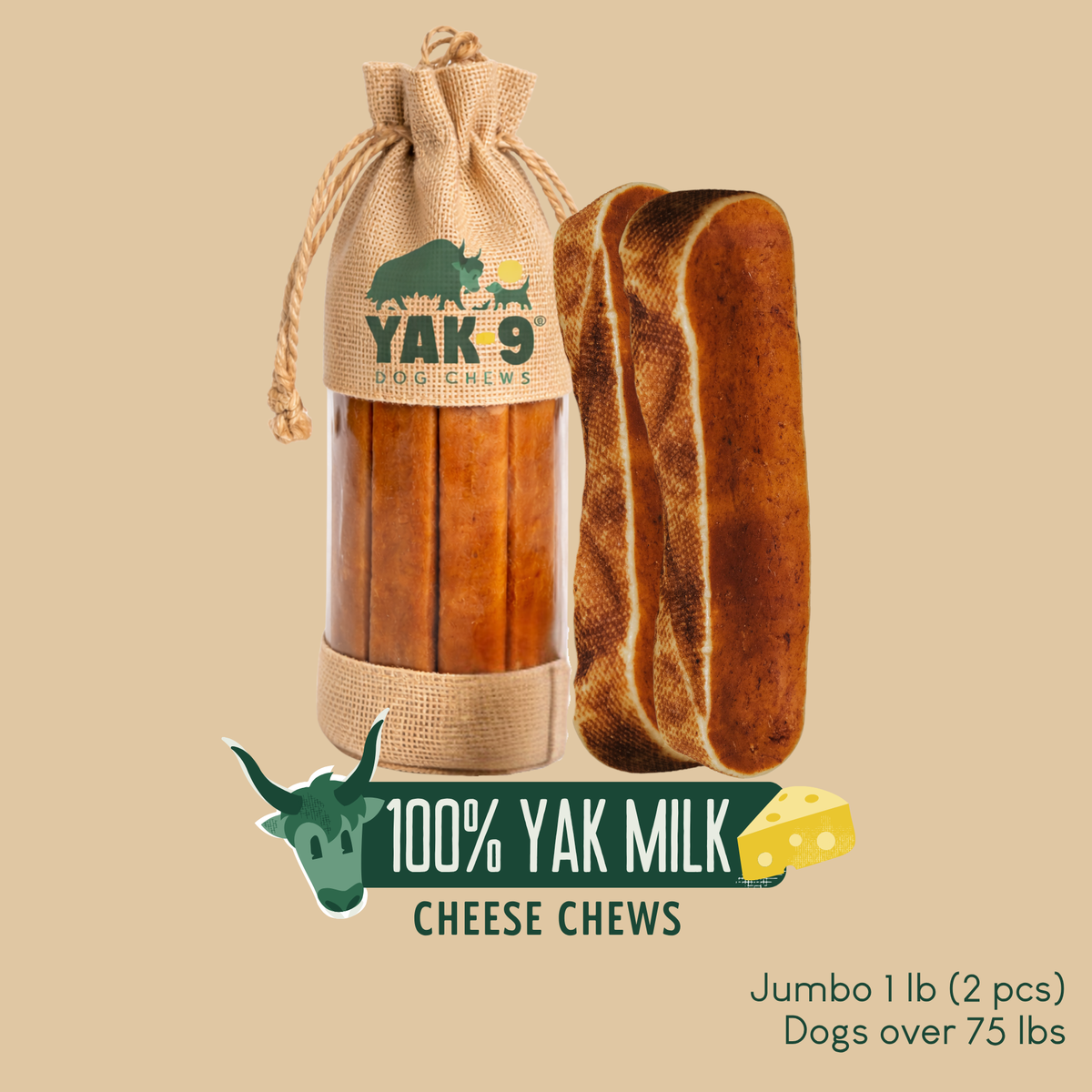 100% Yak Milk Chews for Dogs