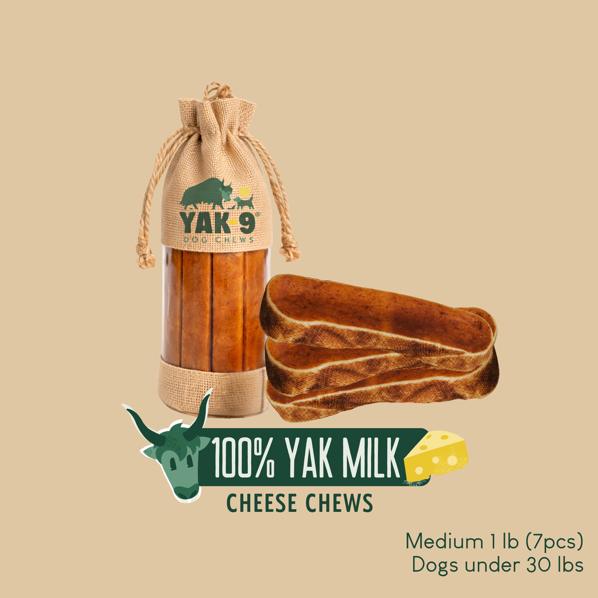 100% Yak Milk Chews for Dogs