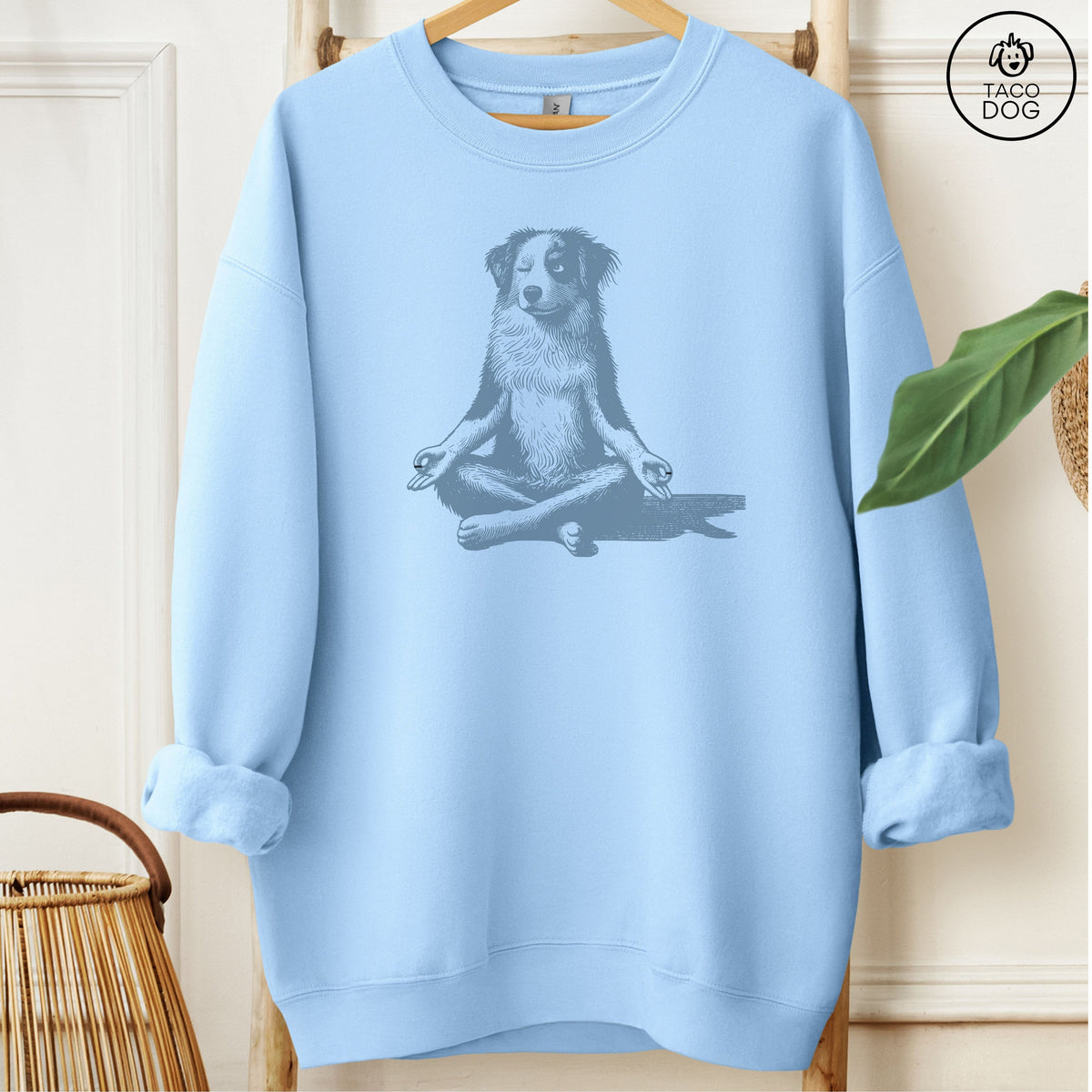 Australian Shepherd Aussie Meditate Yoga Sweatshirt