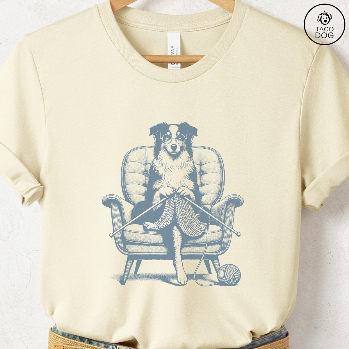 Australian Shepherd Aussie Knitting T-Shirt