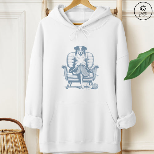 Australian Shepherd Aussie Knitting Hoodie
