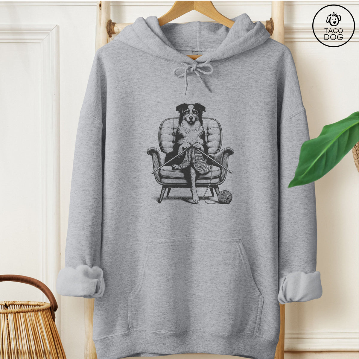 Australian Shepherd Aussie Knitting Hoodie
