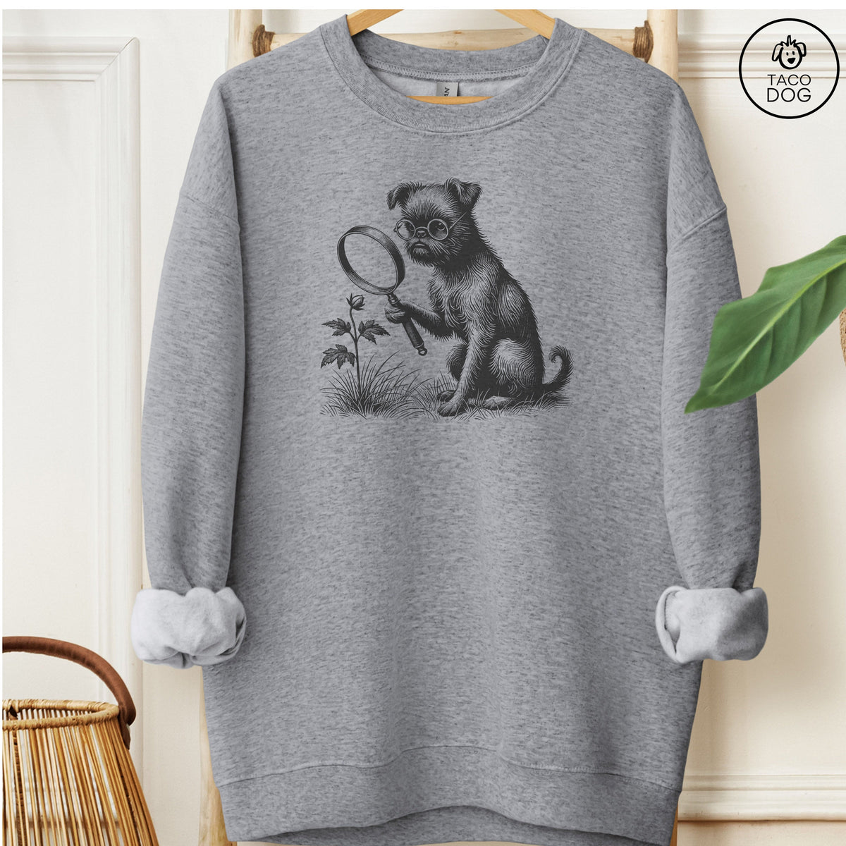 Brussels Griffon Griff Botanist Flower Sweatshirt