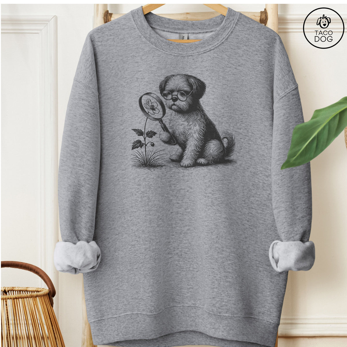 Shih Tzu Botanist Flower Sweatshirt