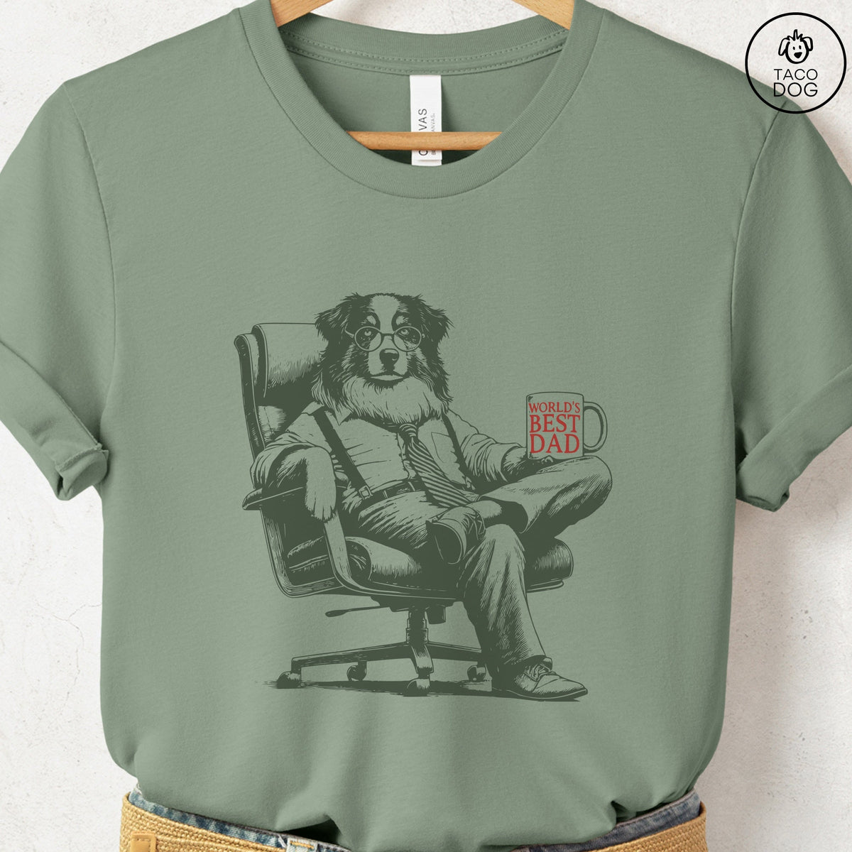 Australian Shepherd Aussie World's Best Dad Mug T-Shirt
