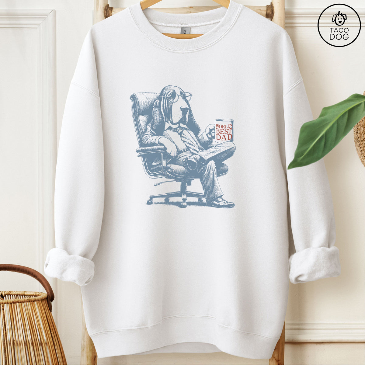 Basset Hound World's Best Dad Mug Sweatshirt
