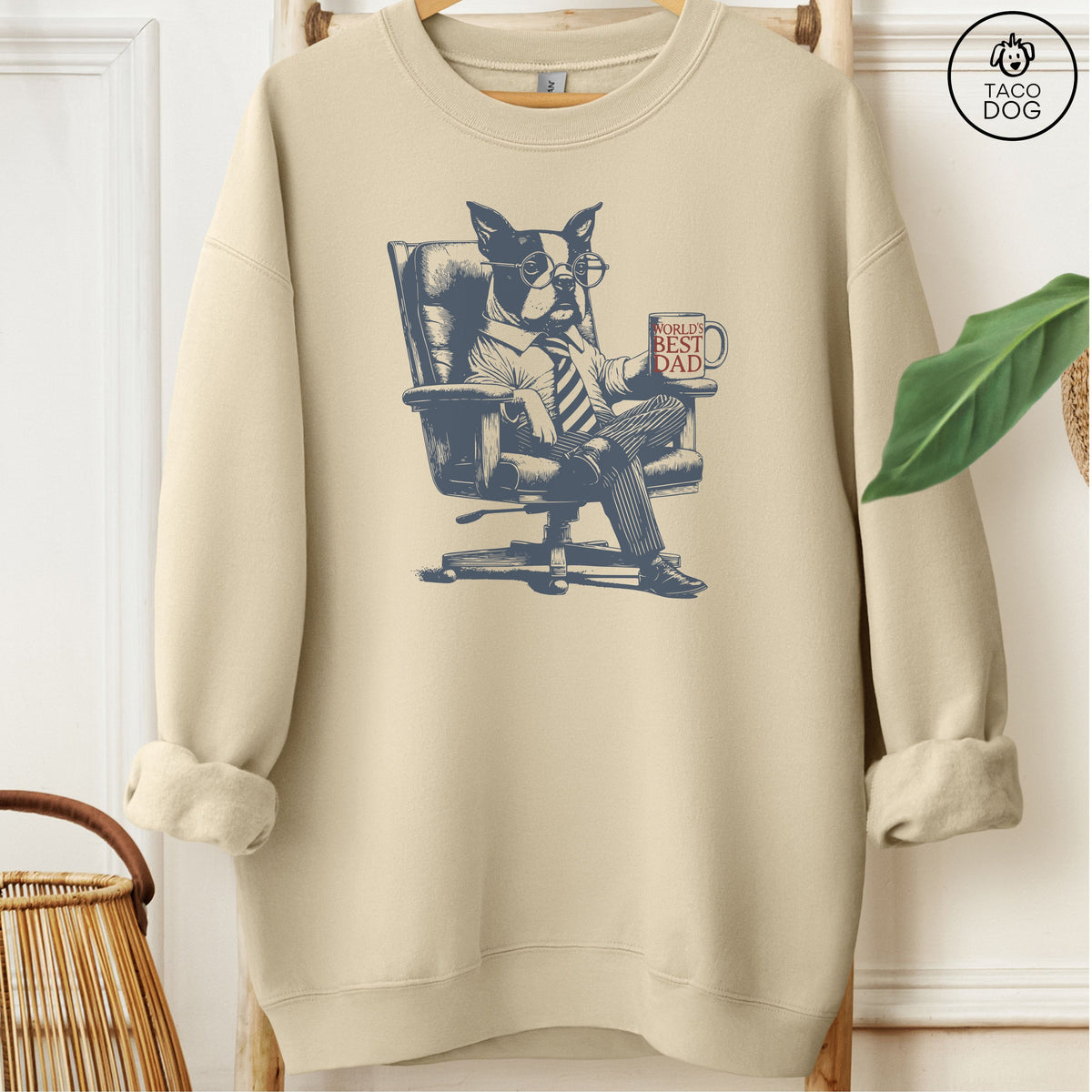 Boston Terrier World's Best Dad Mug Sweatshirt