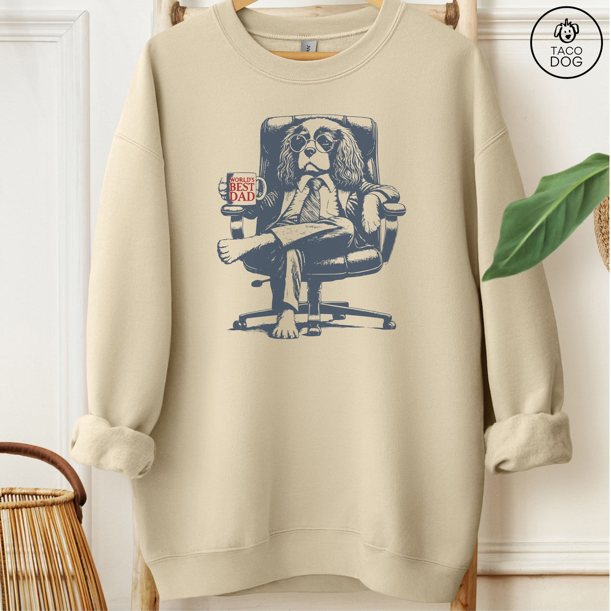 Cavalier King Charles Spaniel World's Best Dad Mug Sweatshirt