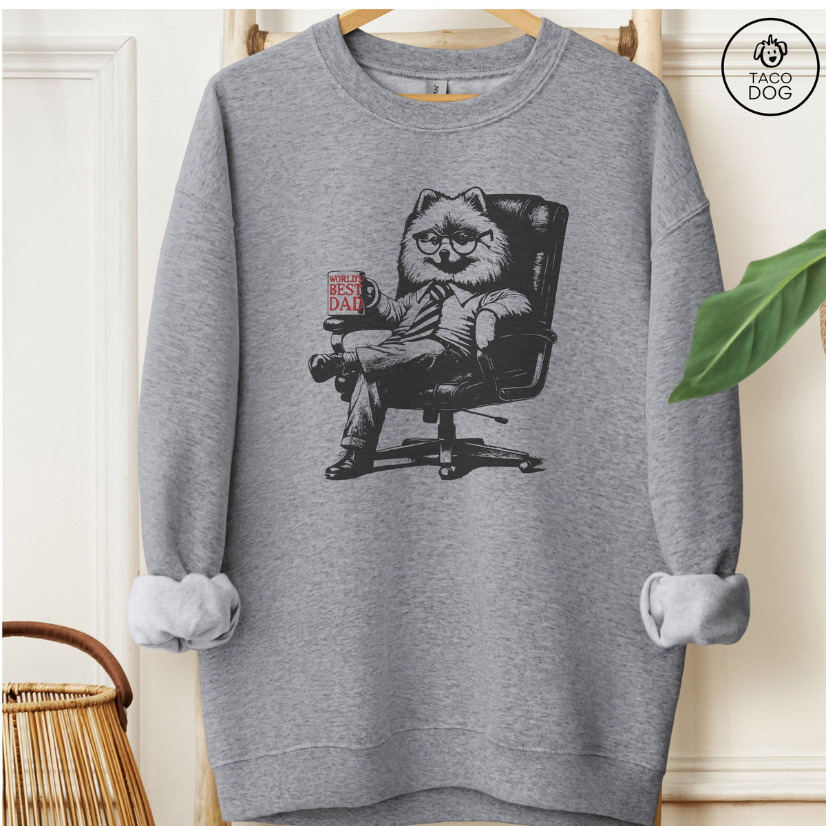 Pomeranian World's Best Dad Mug Sweatshirt