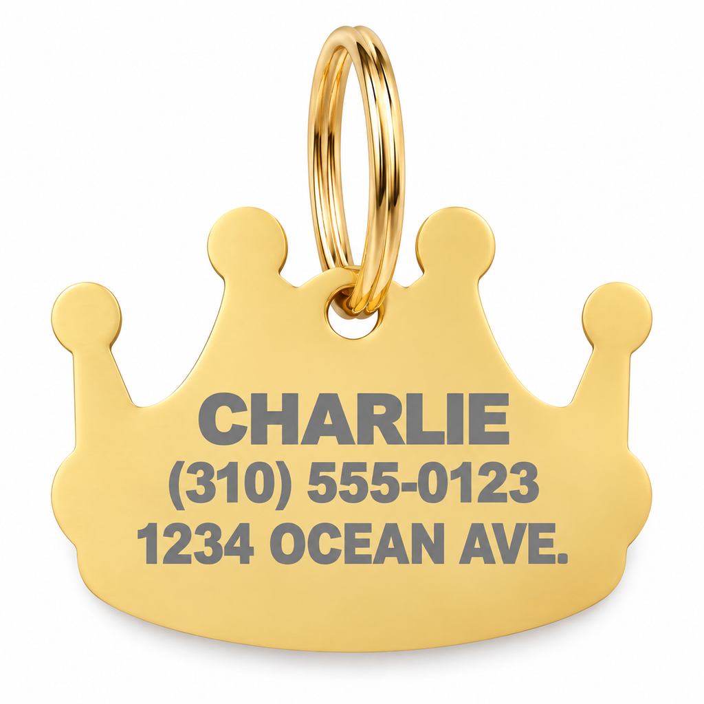 Crown Pet ID Tag