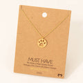 Paw Print Pendant Necklace: G