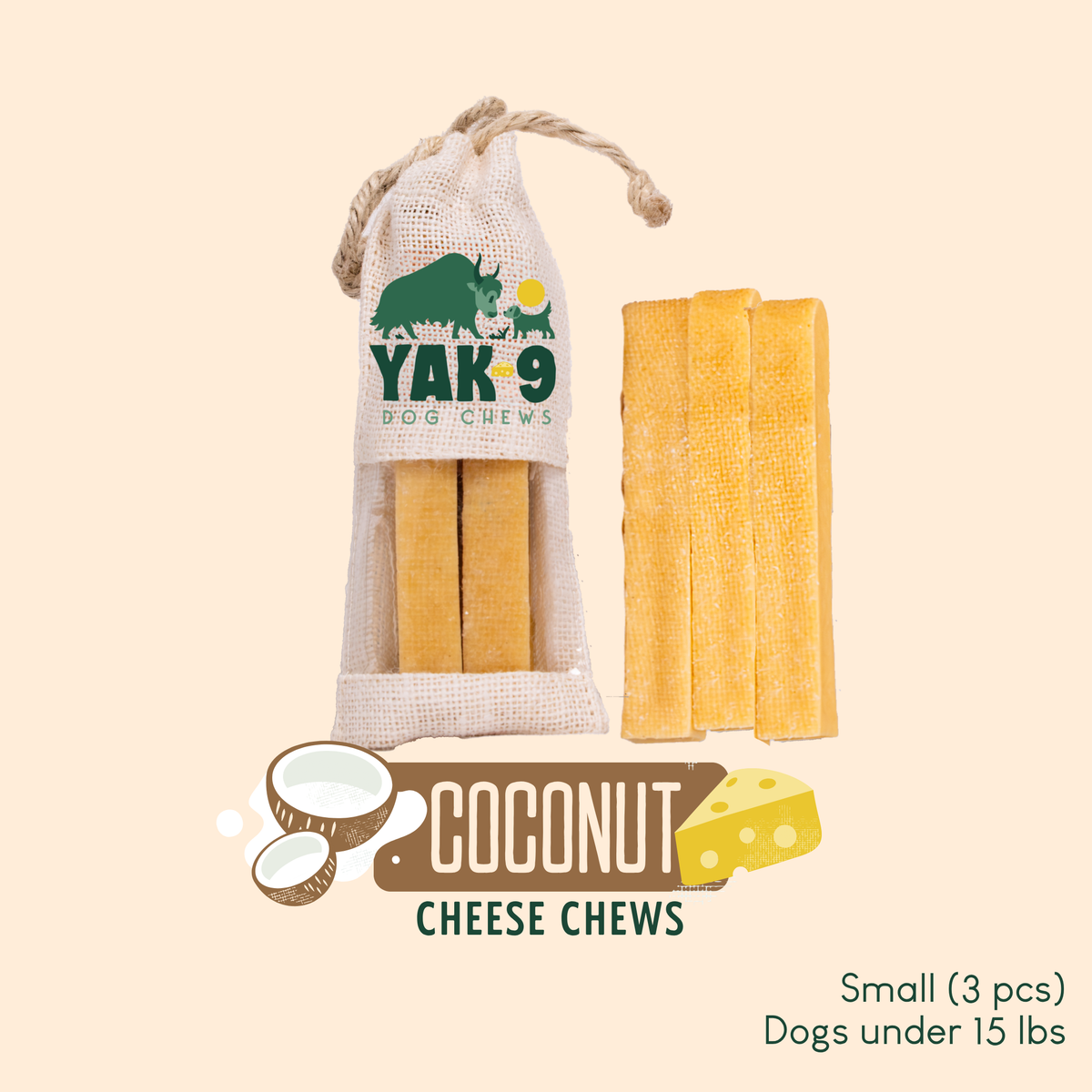 yak9 - Coconut Yak Milk Chews for Dogs