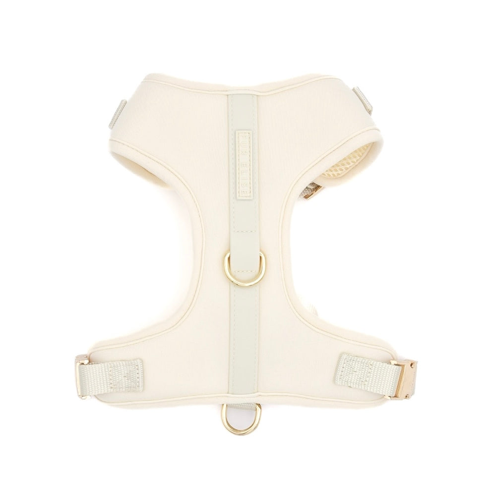Fur Elise Dog Harness - Bone — front view