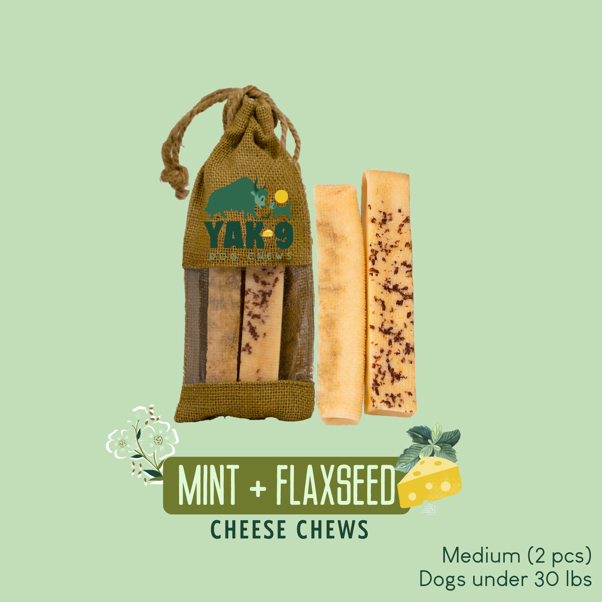 yak9 - Flaxseed Yak Chews for Dogs