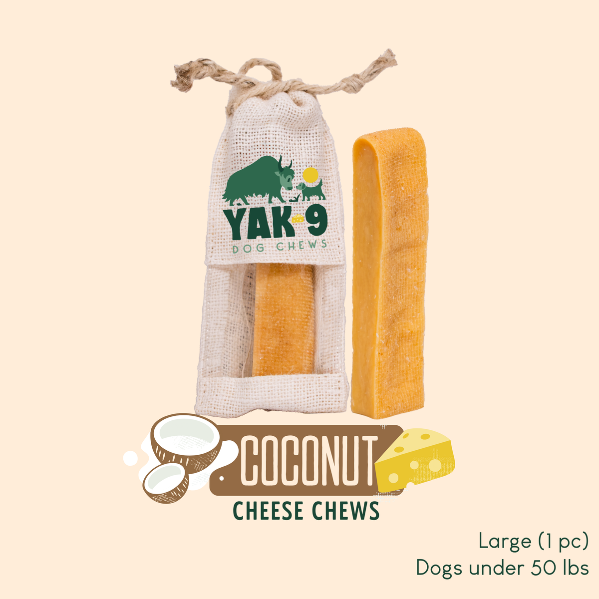 yak9 - Coconut Yak Milk Chews for Dogs