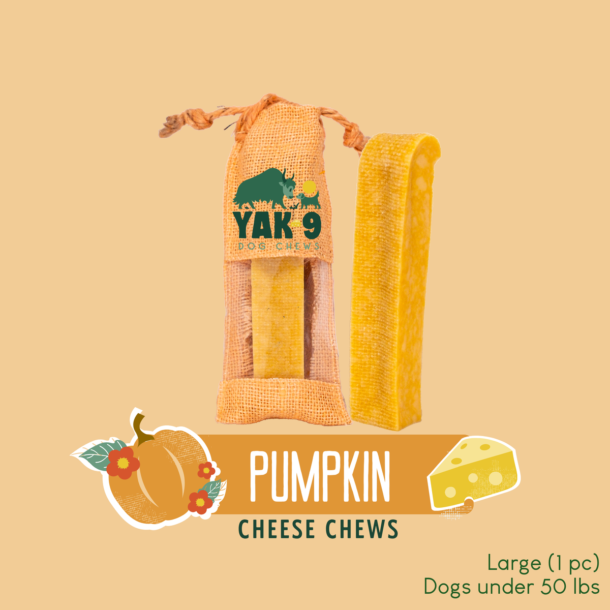yak9 - Pumpkin Yak Chews for Dogs