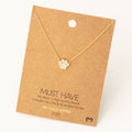 Gold Dipped Dog Paw Print Charm Necklace: G