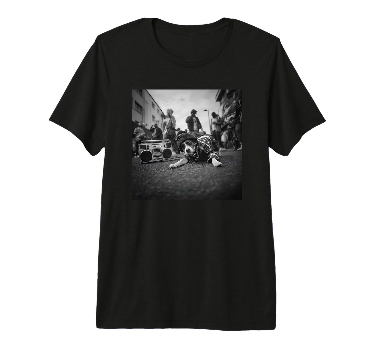 Old School Hip Hop Dog Breakdancing T-Shirt - Unique Graphic for Adults