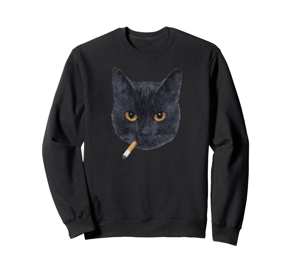 Y2K Black Cat 90S Grunge Sweatshirt - Unique Graphic Unisex
