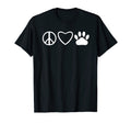 Peace Love Dog Lover Peace Love Dog T T-Shirt - Trendy Graphic Men Women