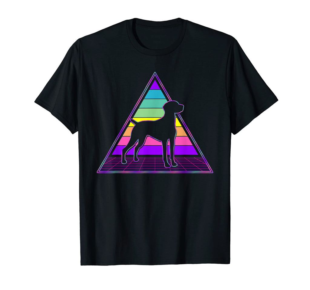 Vaporwave Aesthetic Vizsla Dog T-Shirt - Unique Graphic Unisex