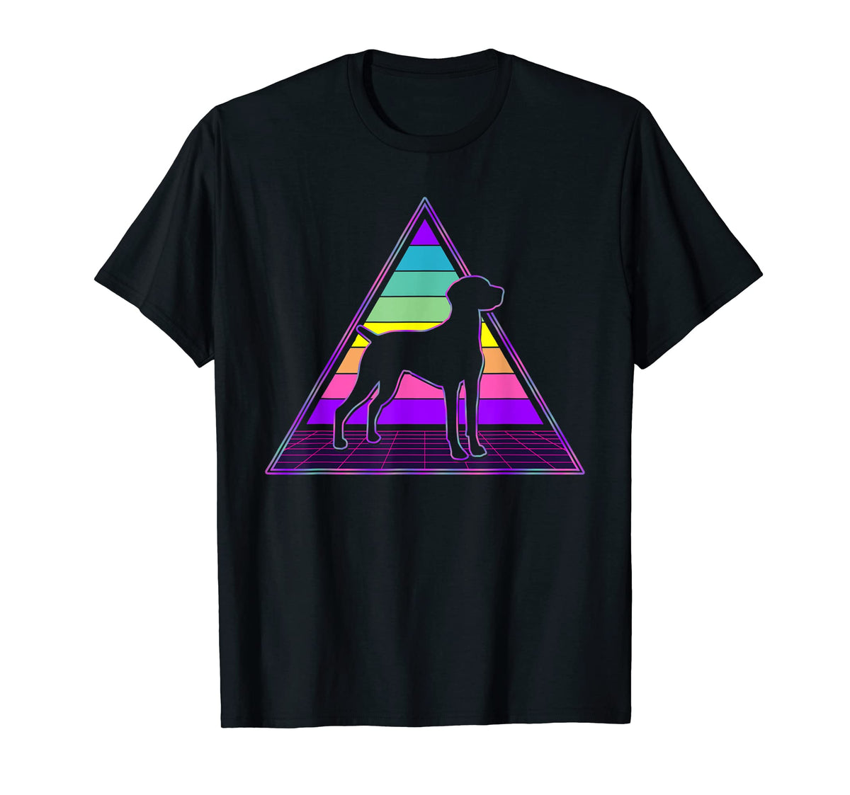 Vaporwave Aesthetic Vizsla Dog T-Shirt - Unique Graphic Unisex