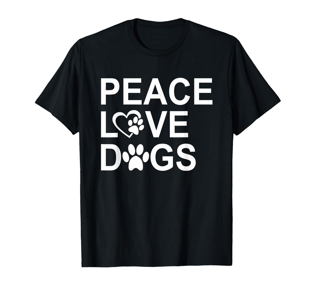 Peace Love Dogs Peace Love Paw Rescue Dog T-Shirt - Trendy Graphic Unisex