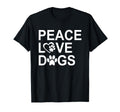 Peace Love Dogs Peace Love Paw Rescue Dog T-Shirt - Trendy Graphic Unisex