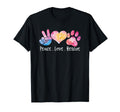 Peace Love Rescue Tie Dye Paw Dog T-Shirt - Unique Graphic Men Women