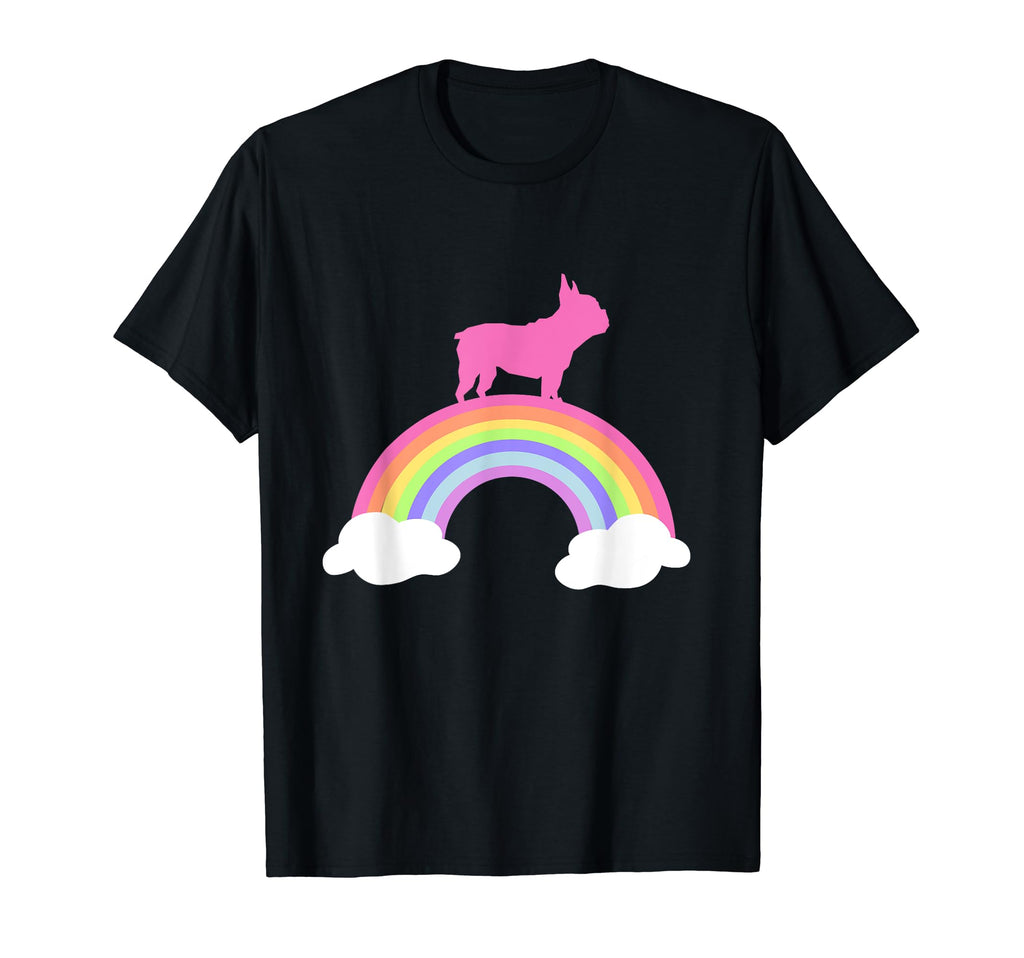 French Bulldog Rainbow T-Shirt - Fun Novelty Design for Adults