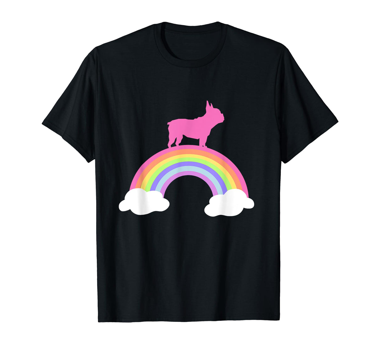 French Bulldog Rainbow T-Shirt - Fun Novelty Design for Adults