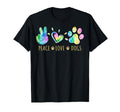 Peace Love Dogs Tie Dye Pet Lover T-Shirt - Streetwear Style for Adults