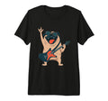 Funny Pug Rock Music Guitar Player Pet T-Shirt - Graphic Print for Adults