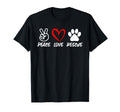 Peace Love Rescue Adopt Animal Cat Dog T-Shirt - Minimalist Print Unisex