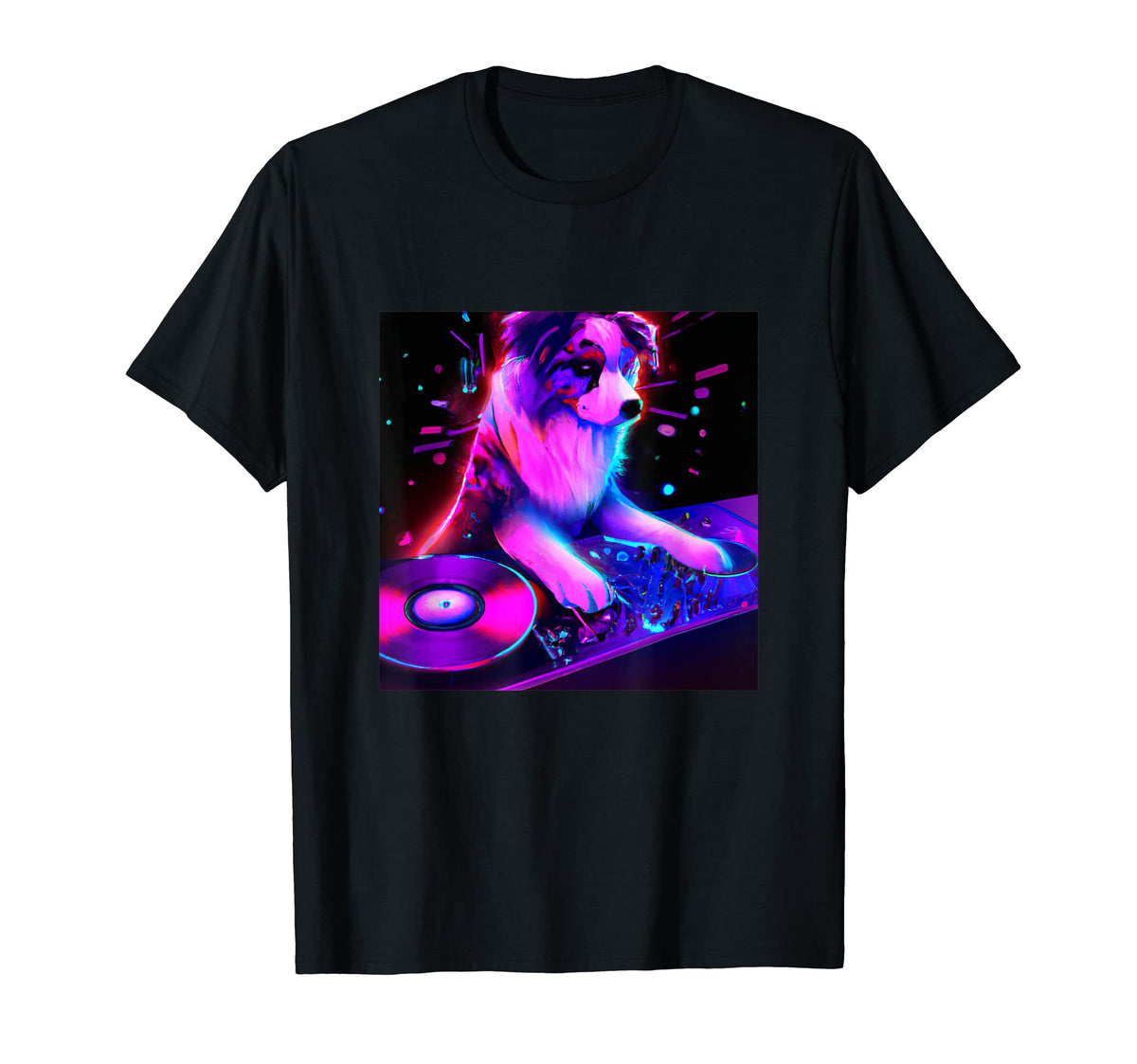 Australian Shepherd Vaporwave Dog