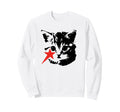 Y2K Cat Punk Rock Kitten Grunge Sweatshirt - Novelty Apparel for Adults