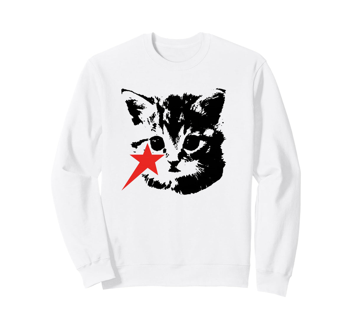 Y2K Cat Punk Rock Kitten Grunge Sweatshirt - Novelty Apparel for Adults