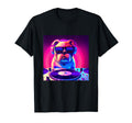 Bulldog Vaporwave Dj Dog Aesthetic T-Shirt - Graphic Print for Adults