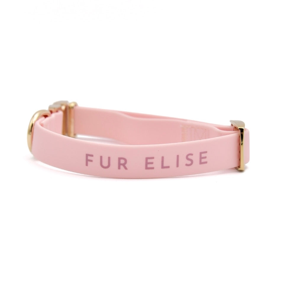 Fur Elise Dog Collar - Rose — collar band and logo