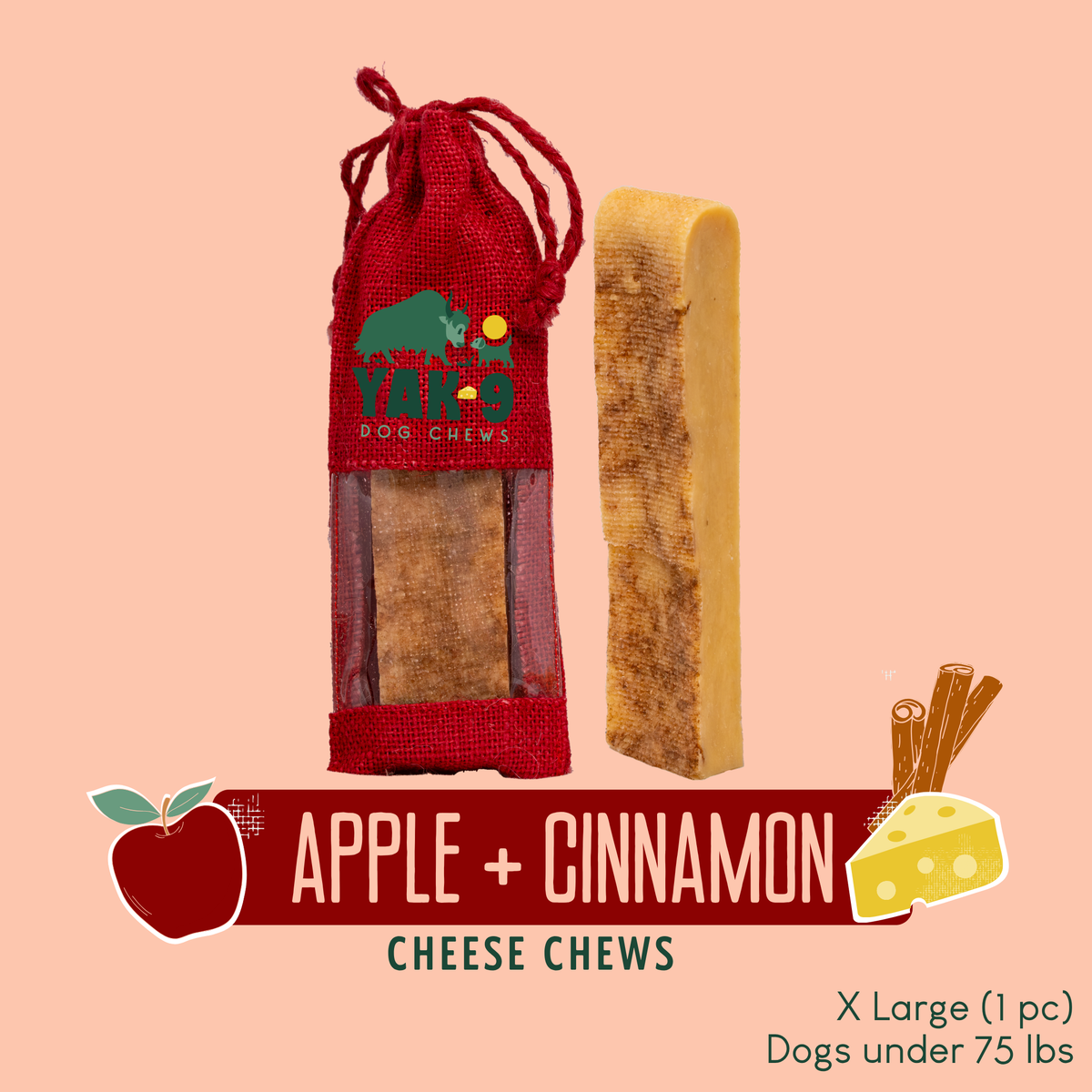 yak9 - Apple Cinnamon Chews for Dogs