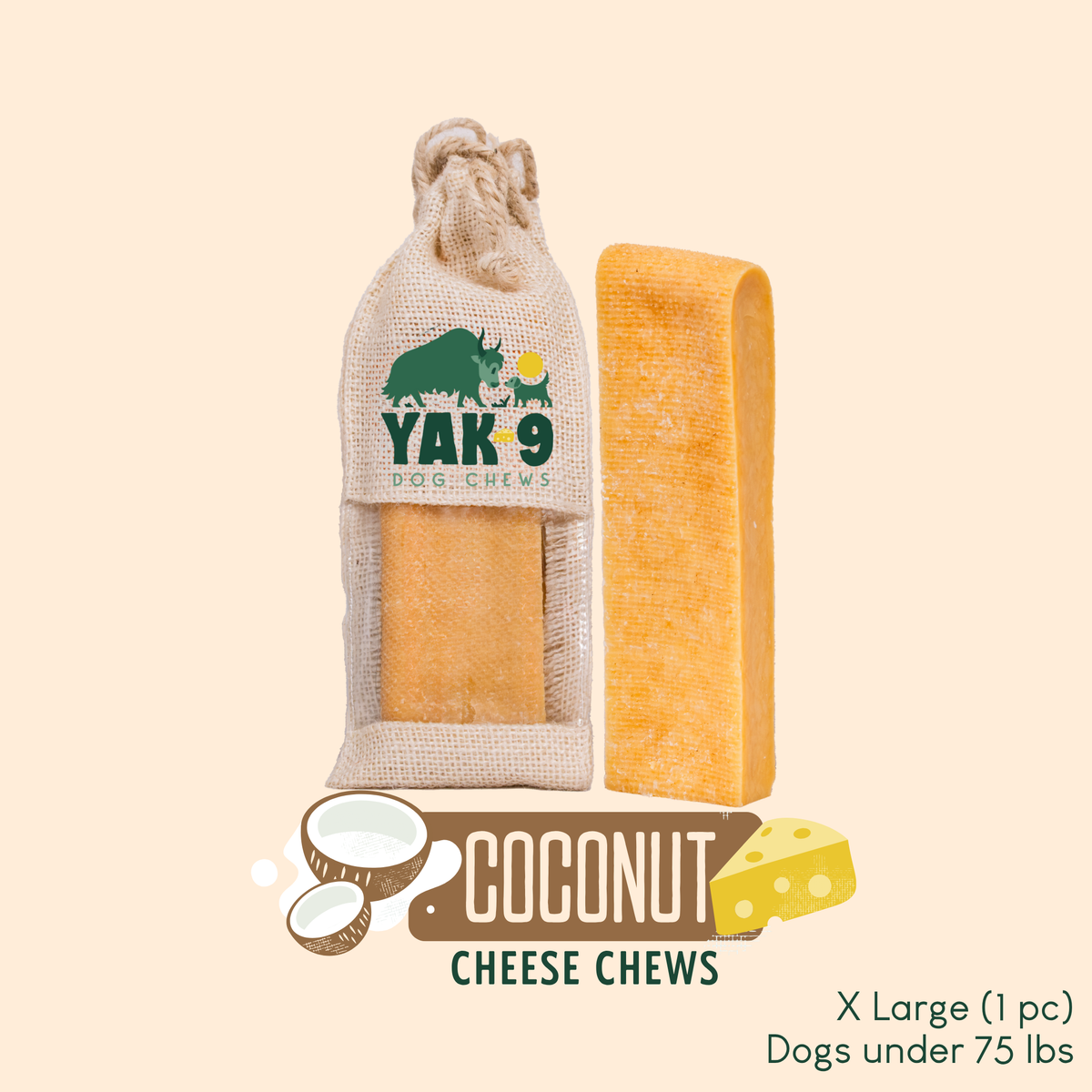 yak9 - Coconut Yak Milk Chews for Dogs